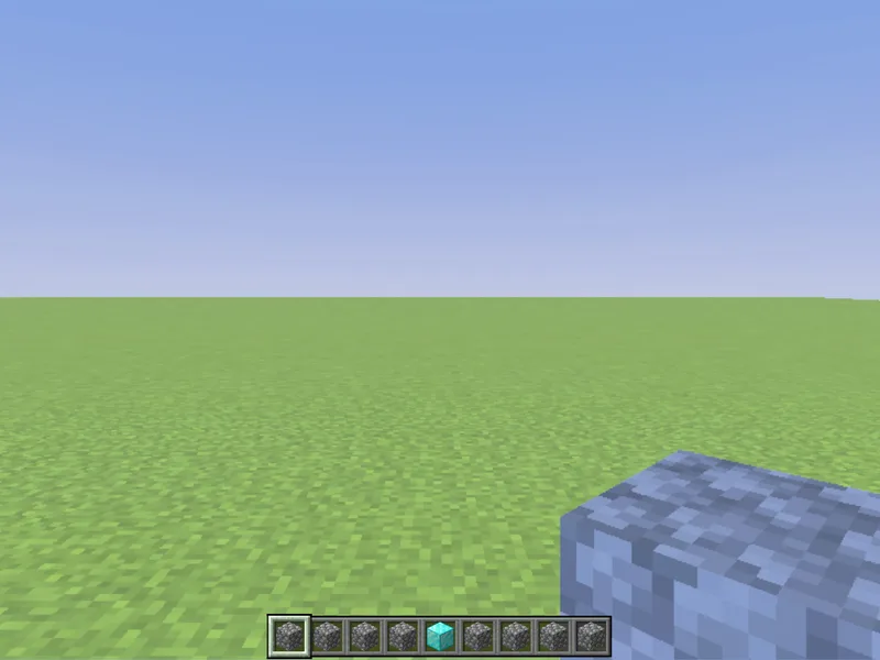 The inventory emptied by /clear in Minecraft (before)