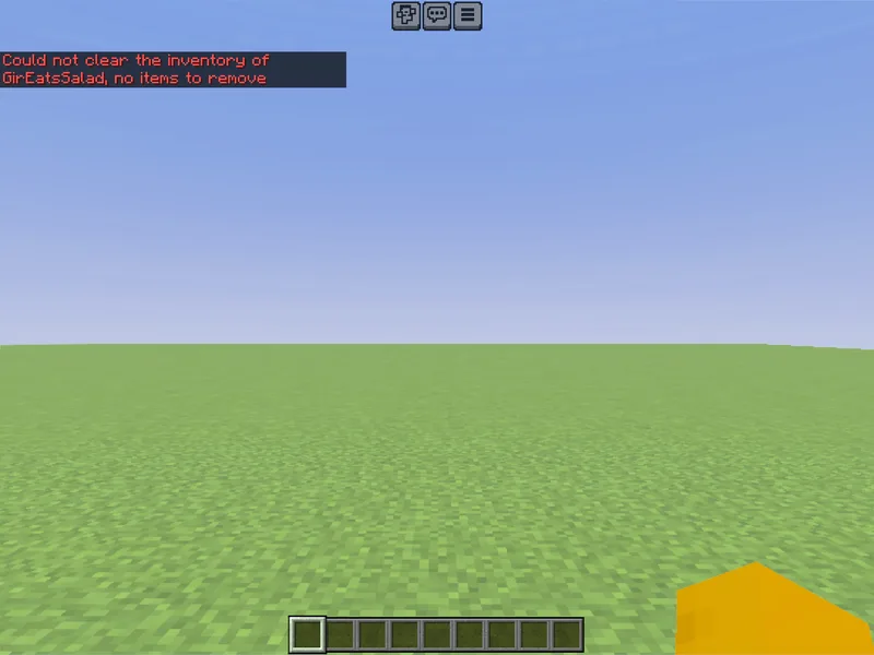 Survival hearts and hunger appearing after /gamemode in Minecraft (before)