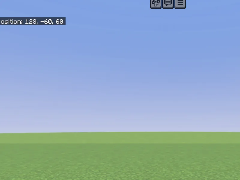 /gamerule showcoordinates turning on the coordinate readout in Minecraft (after)