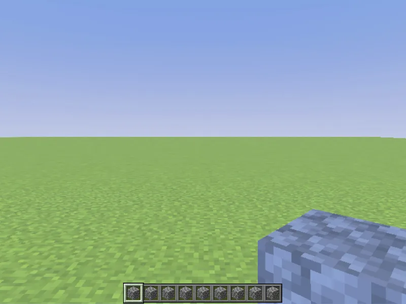 /replaceitem placing an item in a specific hotbar slot in Minecraft (before)