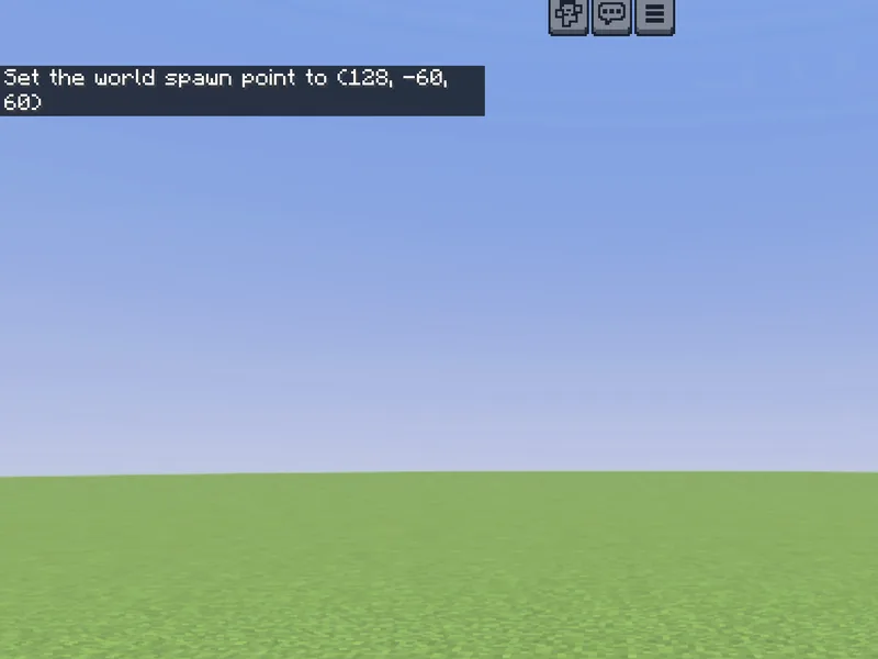 /setworldspawn setting the world spawn in Minecraft (after)