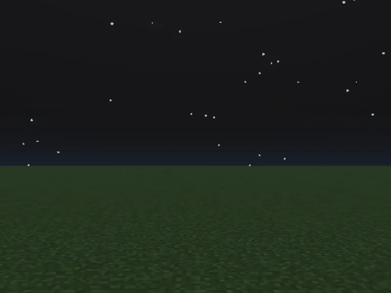 /time set night turning the Minecraft sky dark (after)